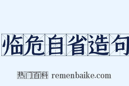 临危自省造句是什么意思的图片